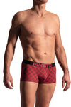 Manstore Micro Pants M2224 aus rotkarierter Microfaser