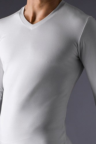Langarm V-Shirt Tender Cotton von Ten Cate